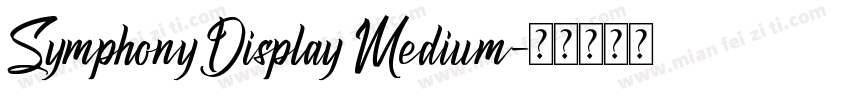 SymphonyDisplay Medium字体转换